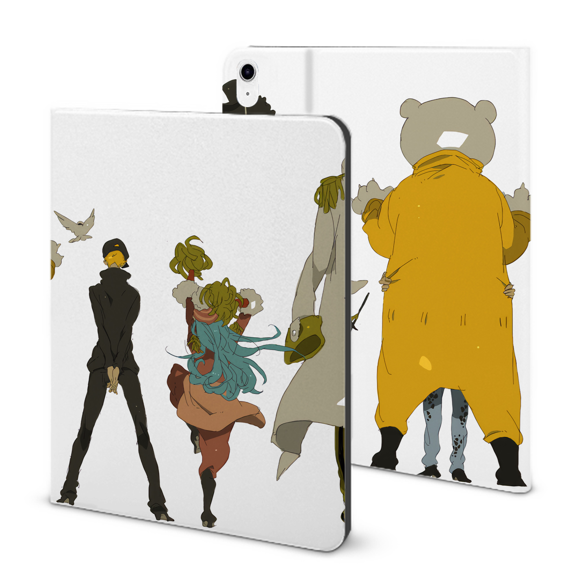 （画像用） ワンピース ONE PIECE IPad ケース ブック型 PUレザー TPU 耐衝撃 軽量 薄型 ペン収納なし 全面保護 IPad 各モデル対応